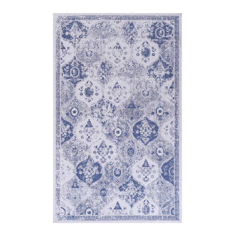 Maval - 6' X 9' Washable Area Rug - Blue - R&R Furniture Gallery (Fountain Valley, CA)