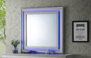Elegant Lorana transitional LED mirror by Glory Furniture, showcasing a sleek modern mirror with integrated LED lighting.