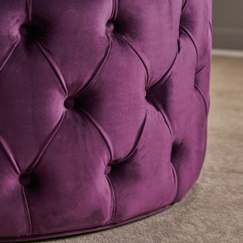 Noble House modern glam upholstered ottoman with a plush fabric finish, stylish and versatile for living room decor.