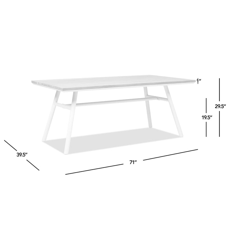 Maiden - 6 Seater Patio Dining Table - Natural Teak - R&R Furniture Gallery (Fountain Valley, CA)