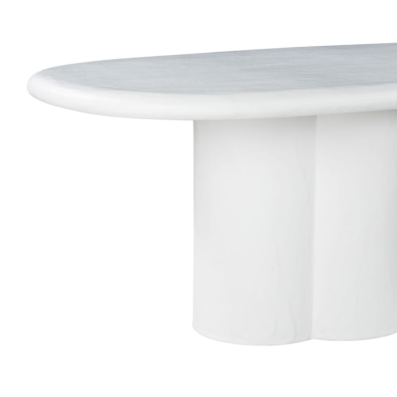 Elika - Faux Plaster Oval Dining Table - R&R Furniture Gallery (Fountain Valley, CA)