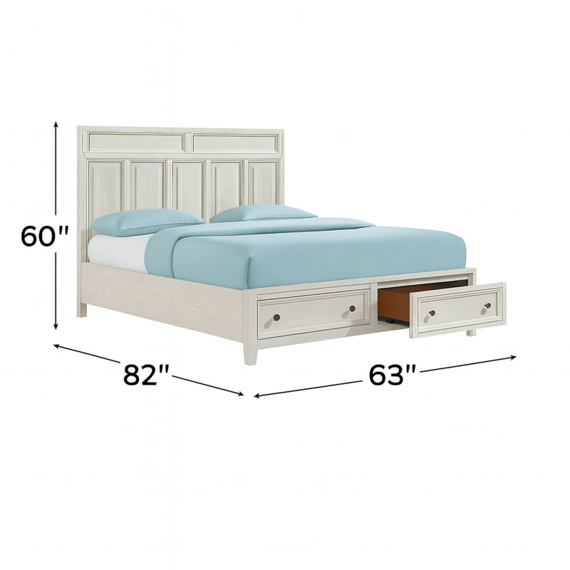 Storage Bed With Panel Headboard And Spacious Footboard Drawers - R&R Furniture Gallery (Fountain Valley, CA)