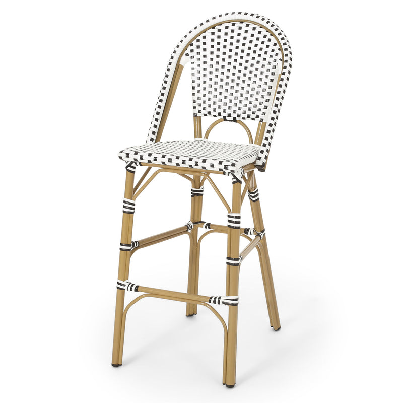 Outdoor Pe Rattan French Barstool Set - R&R Furniture Gallery (Fountain Valley, CA)