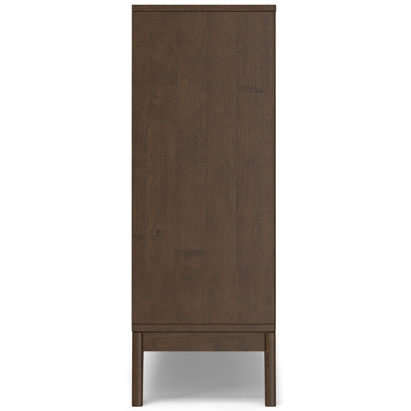 Harper - Low 6 Cube Storage With Drawers - Walnut Brown - R&R Furniture Gallery (Fountain Valley, CA)