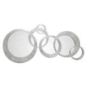 Silver Odiana modern wall mirror by Uttermost featuring a sleek, round mirror with a contemporary silver frame.