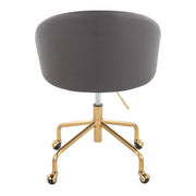 Lumi Source Claire contemporary glam task desk chair with stylish design, adjustable height, and cushioned seat for modern office use.