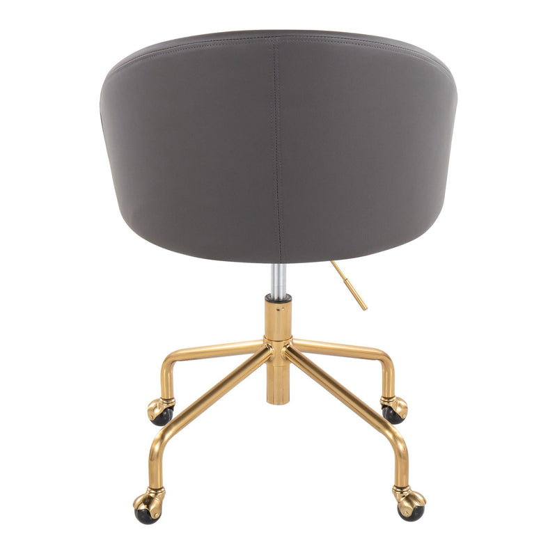 Lumi Source Claire contemporary glam task desk chair with stylish design, adjustable height, and cushioned seat for modern office use.