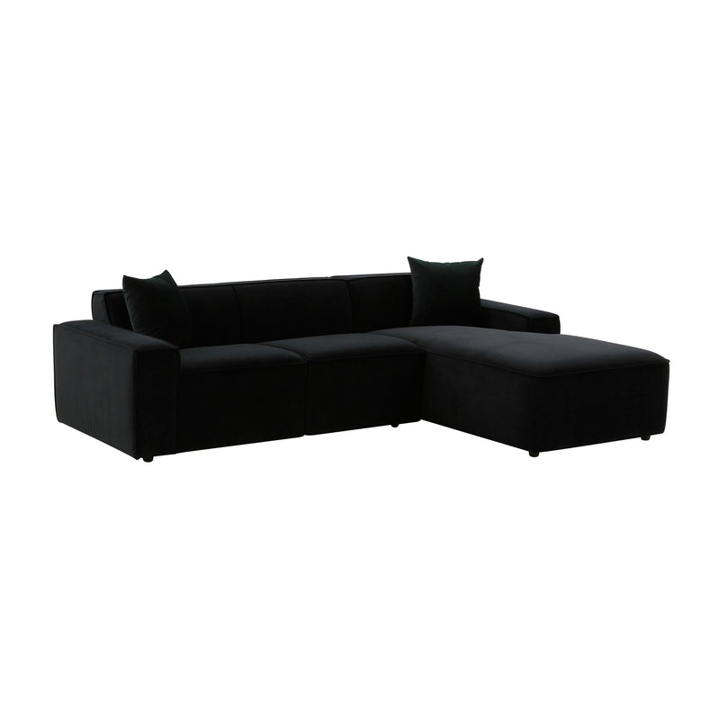 Olafur - Velvet Sectional - R&R Furniture Gallery (Fountain Valley, CA)