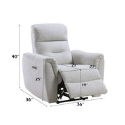 Eastre - Power Motion Recliner With USB Port - Beige Chenille - R&R Furniture Gallery (Fountain Valley, CA)