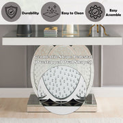 Nysa - 47"L Console Table - Mirrored & Faux Crystals - R&R Furniture Gallery (Fountain Valley, CA)