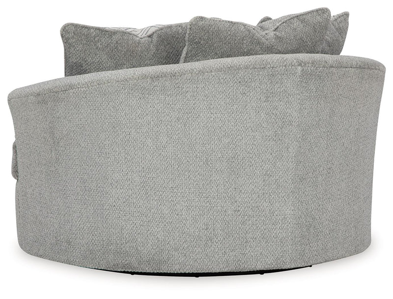Casselbury - Oversized Swivel Accent Chair - Cement - R&R Furniture Gallery (Fountain Valley, CA)