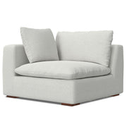 Simpli-Home Jasmine handcrafted stationary sofa with plush cushions and elegant upholstery, ideal for stylish living room seating.