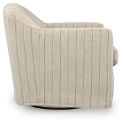 Valwick - Swivel Accent Chair - Cream / Brown - R&R Furniture Gallery (Fountain Valley, CA)