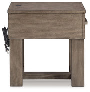 Loyaska - Rectangular End Table - Grayish Brown - R&R Furniture Gallery (Fountain Valley, CA)