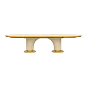 Scotts Square - Oval Dining Table - Light Champagne - R&R Furniture Gallery (Fountain Valley, CA)