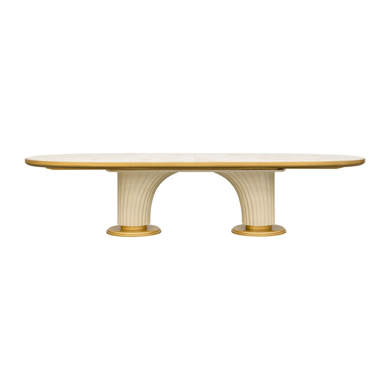 Scotts Square - Oval Dining Table - Light Champagne - R&R Furniture Gallery (Fountain Valley, CA)