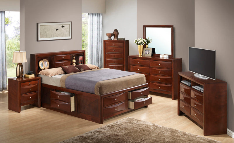 Modern Design Storage Bed With Bookcase Headboard - R&R Furniture Gallery (Fountain Valley, CA)