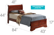 Upholstered Panel Sleigh Bed Design - R&R Furniture Gallery (Fountain Valley, CA)