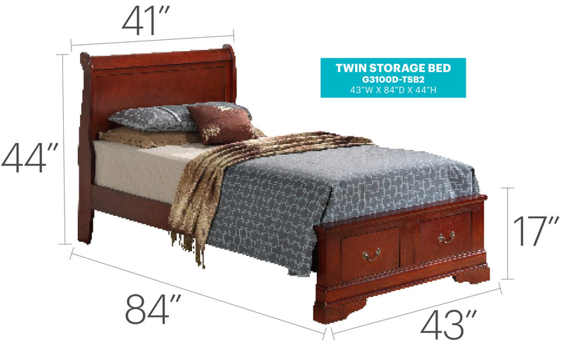 Upholstered Panel Sleigh Bed Design - R&R Furniture Gallery (Fountain Valley, CA)