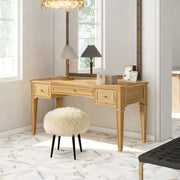 Dauphin - 3 Drawer Executive Desk - R&R Furniture Gallery (Fountain Valley, CA)