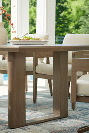 Serene Bay - Rectangular Dining Table With Umbrella Option - Dark Brown - R&R Furniture Gallery (Fountain Valley, CA)