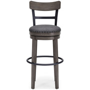 Caitbrook - Tall UPH Swivel Barstool - Gray - R&R Furniture Gallery (Fountain Valley, CA)
