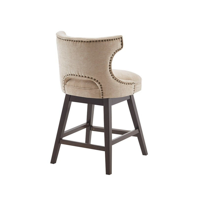 360 Degree Swivel Counter Stool With Silver Detailing - R&R Furniture Gallery (Fountain Valley, CA)