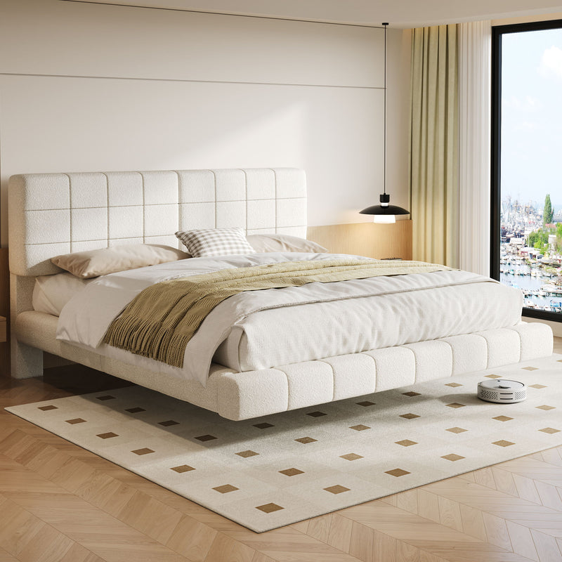 Floating Bed With Light, Soft Touch Surface - R&R Furniture Gallery (Fountain Valley, CA)