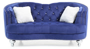 Glory Furniture Jewel stationary loveseat with plush fabric upholstery and elegant design, perfect for cozy living room seating.