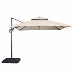 Hero - 10' Square Umbrella, Double Top, Tan