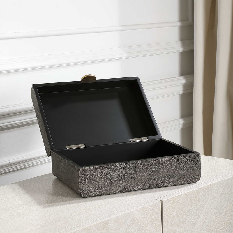 Lalique Art Deco box by Uttermost, featuring intricate glass design and elegant craftsmanship for decorative storage.