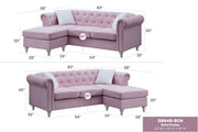 Glory Furniture Raisa sofa chaise from stationary sectionals, shown in a modern living room setting with plush upholstery.