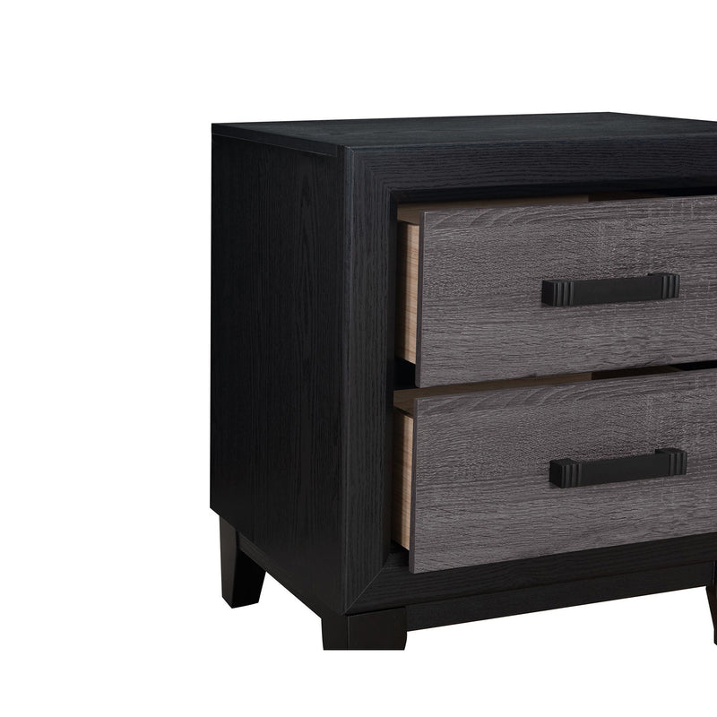 Soluto - Nightstand - Gray / Black - R&R Furniture Gallery (Fountain Valley, CA)