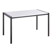 Modern Fuji glam dining table by Lumi Source featuring a sleek design and sturdy wooden legs.