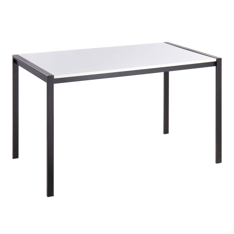 Modern Fuji glam dining table by Lumi Source featuring a sleek design and sturdy wooden legs.