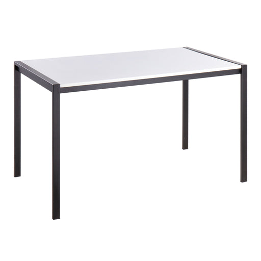 Modern Fuji glam dining table by Lumi Source featuring a sleek design and sturdy wooden legs.