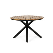 Outdoor Dining Table - Teak / Black - R&R Furniture Gallery (Fountain Valley, CA)