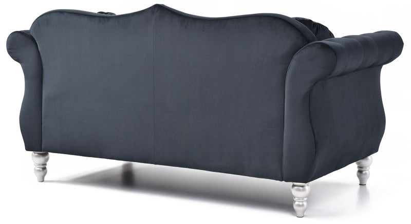 Stylish flared arm stationary loveseat by Glory Furniture with plush cushions and modern design, perfect for cozy living rooms.
