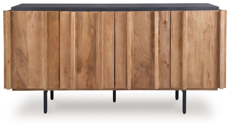 Quintavious - Accent Cabinet - Brown / Charcoal - R&R Furniture Gallery (Fountain Valley, CA)