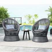 Modern Swivel Wicker Lounge Chair With Round Design - R&R Furniture Gallery (Fountain Valley, CA)
