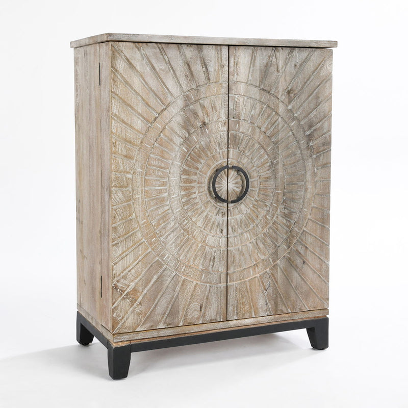 Classic Home Vivienne bar cabinet with wine storage, featuring sleek wood finish and elegant design for stylish beverage organization.