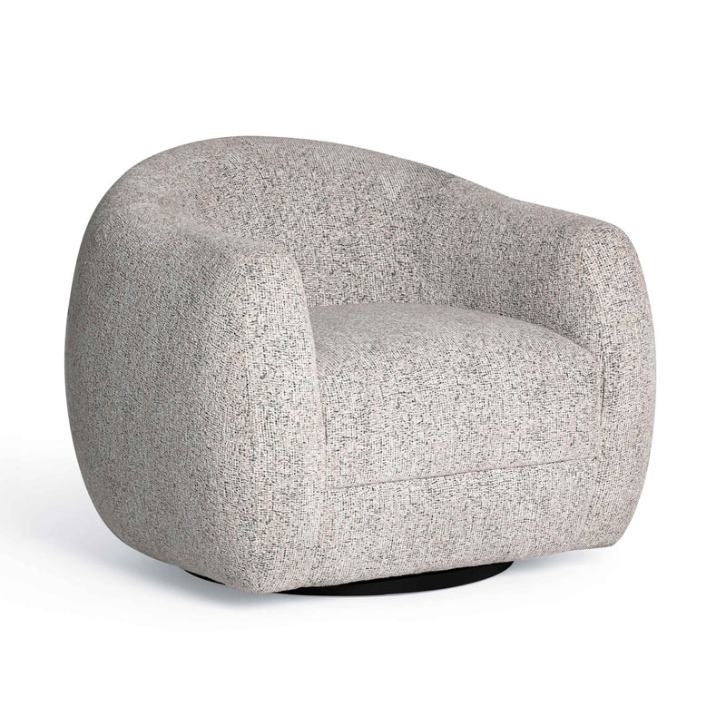 Judy - Woven Fabric Swivel Chair - Black / White - R&R Furniture Gallery (Fountain Valley, CA)
