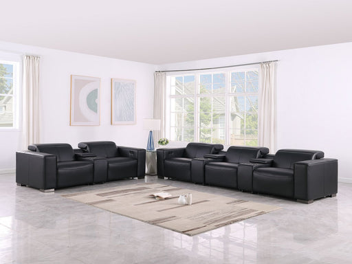 1208 - Modular Leather Sofa Loveseat With 6 Recliners And Power Headrests - R&R Furniture Gallery (Fountain Valley, CA)