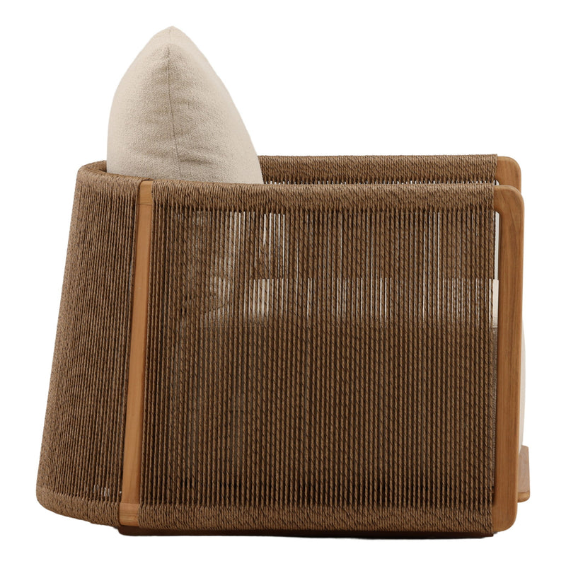 Zosia - Outdoor Sofa Chair - Sand And Natural