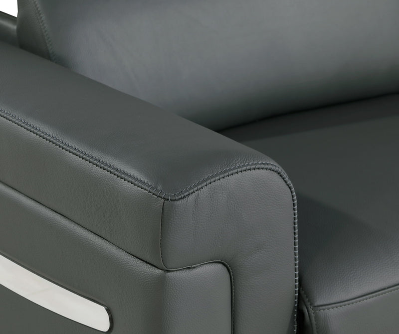 1126 - Top Grain Power Reclining Italian Leather Sofa - R&R Furniture Gallery (Fountain Valley, CA)