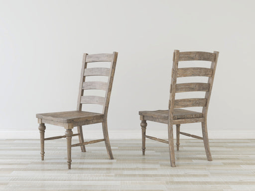 Ladderback Dining Chairs, (Set of 2) - Taupe - R&R Furniture Gallery (Fountain Valley, CA)