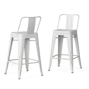 Rayne - Curved Back Metal Stool (Set of 2) - R&R Furniture Gallery (Fountain Valley, CA)