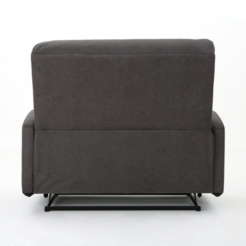 Alma - Contemporary Upholstered Loveseat Recliner - Slate - R&R Furniture Gallery (Fountain Valley, CA)