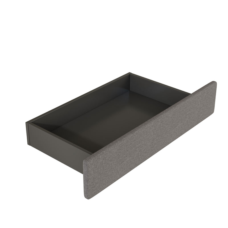 Upholstered Platform Bed With 2 Drawers And 2 Sets Of USB Ports On Each Side, Fabric - R&R Furniture Gallery (Fountain Valley, CA)