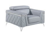 1140 - Top Grain Italian Leather Chair - R&R Furniture Gallery (Fountain Valley, CA)